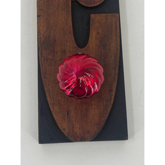 NY Times Antique Print Block Number "9" Wood Type Repurposed Knob Hanger RARE - Picture 5 of 6